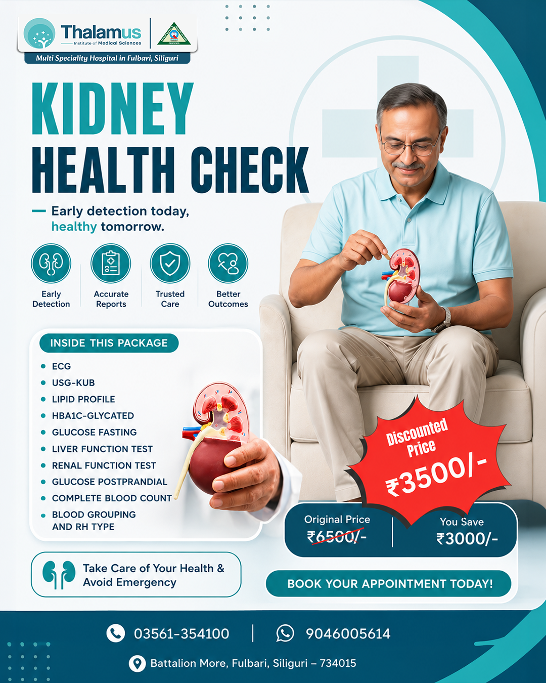 Kidney Health Check Package – Early Detection for Better Kidney Care